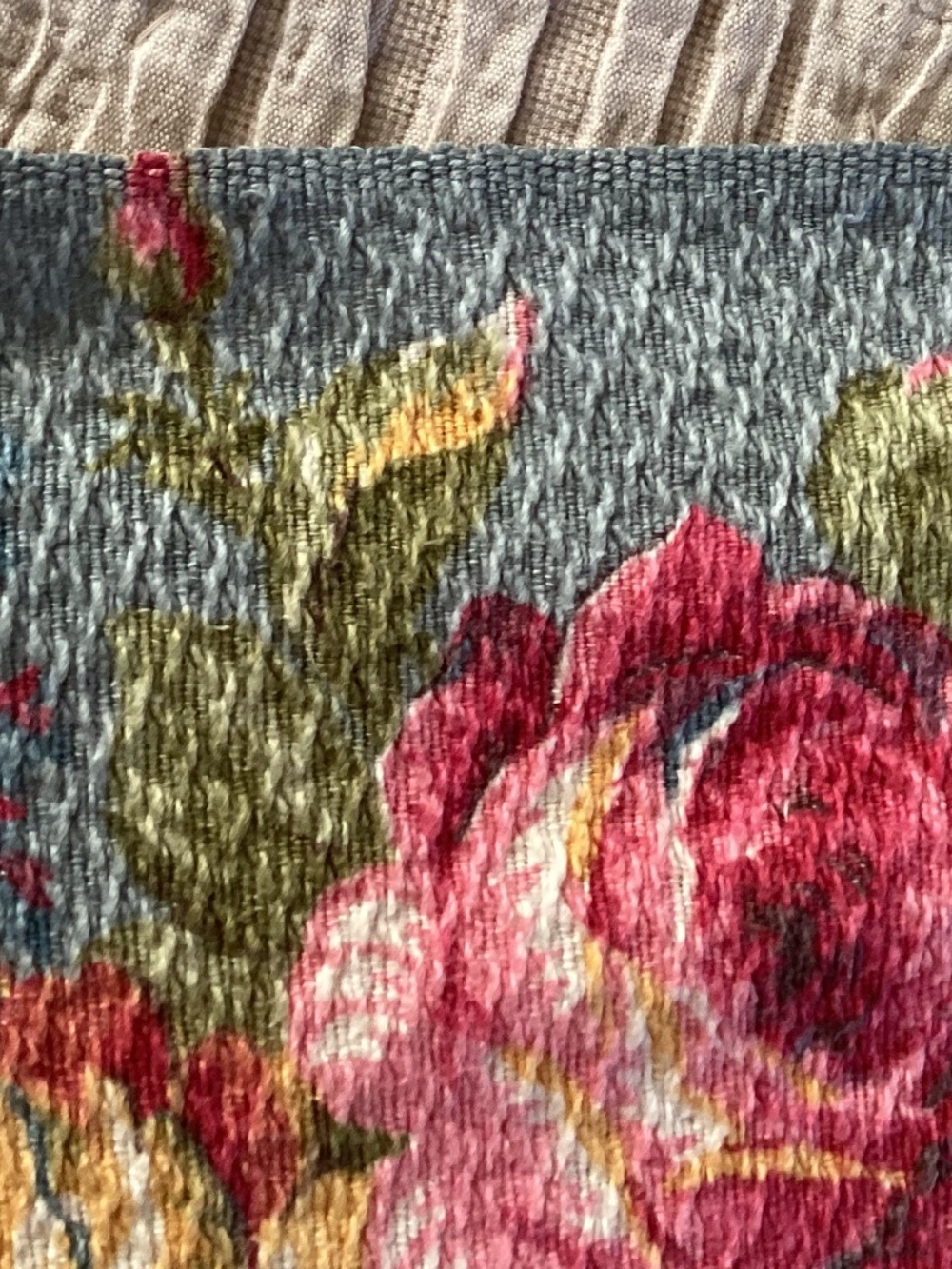 Actual antique vintage cottage chic floral fabric - Picture 3 of 5
